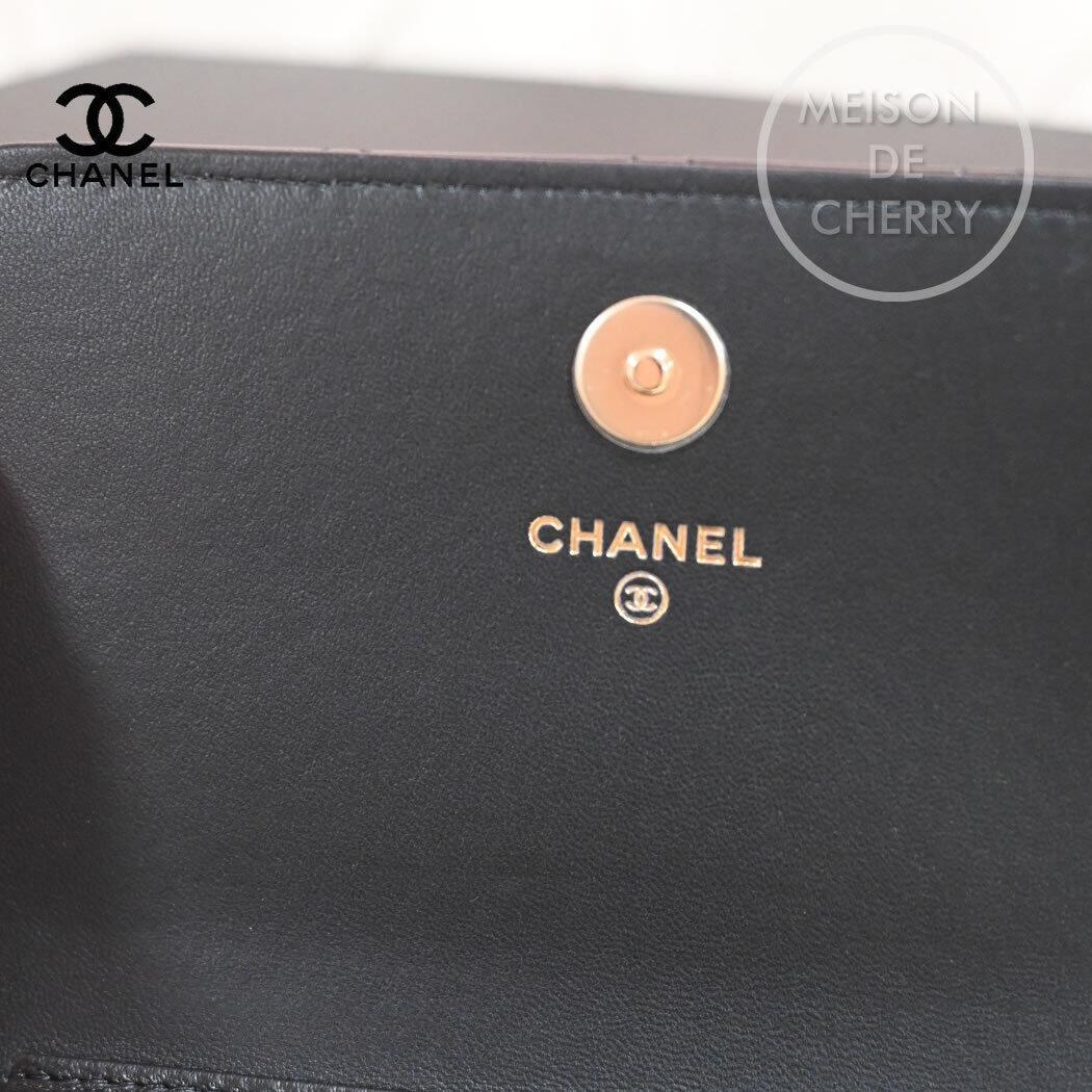 希少♡CHANEL フォンショルダー♡ブラック♡ラム